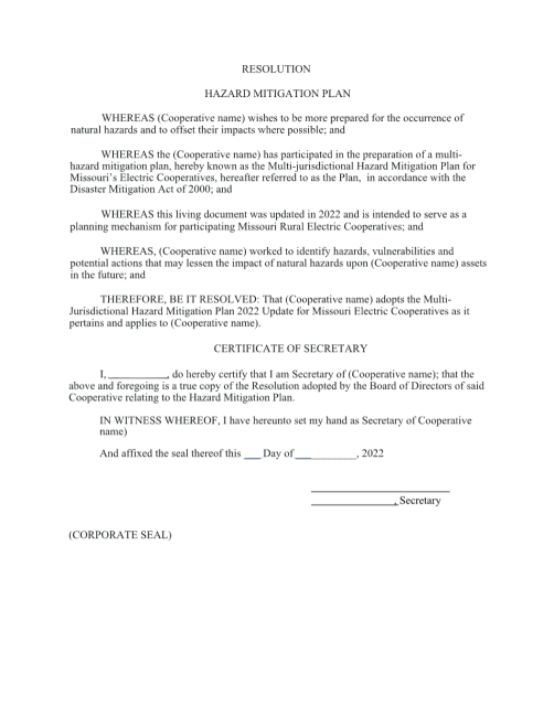 Adoption resolution